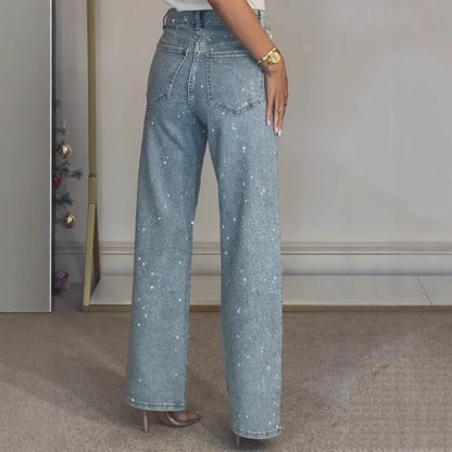 Jeans Droit Scintillant