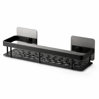 Self-Adhesive Drill-Free Stainless Steel Bathroom Wall Shelf (Holds 11 lb) | ribuella