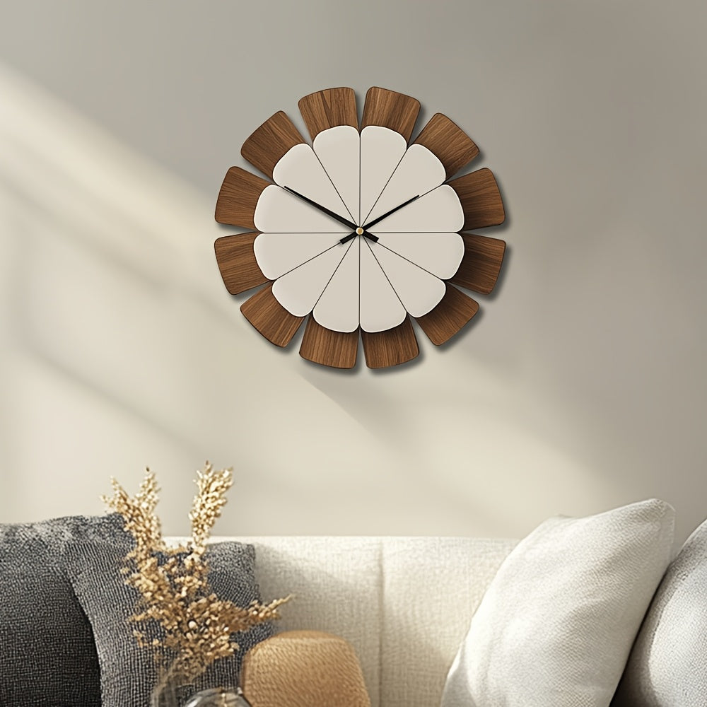 ساعة حائط خشبية أنيقة وصامتة من Serenity Circle | ribuella