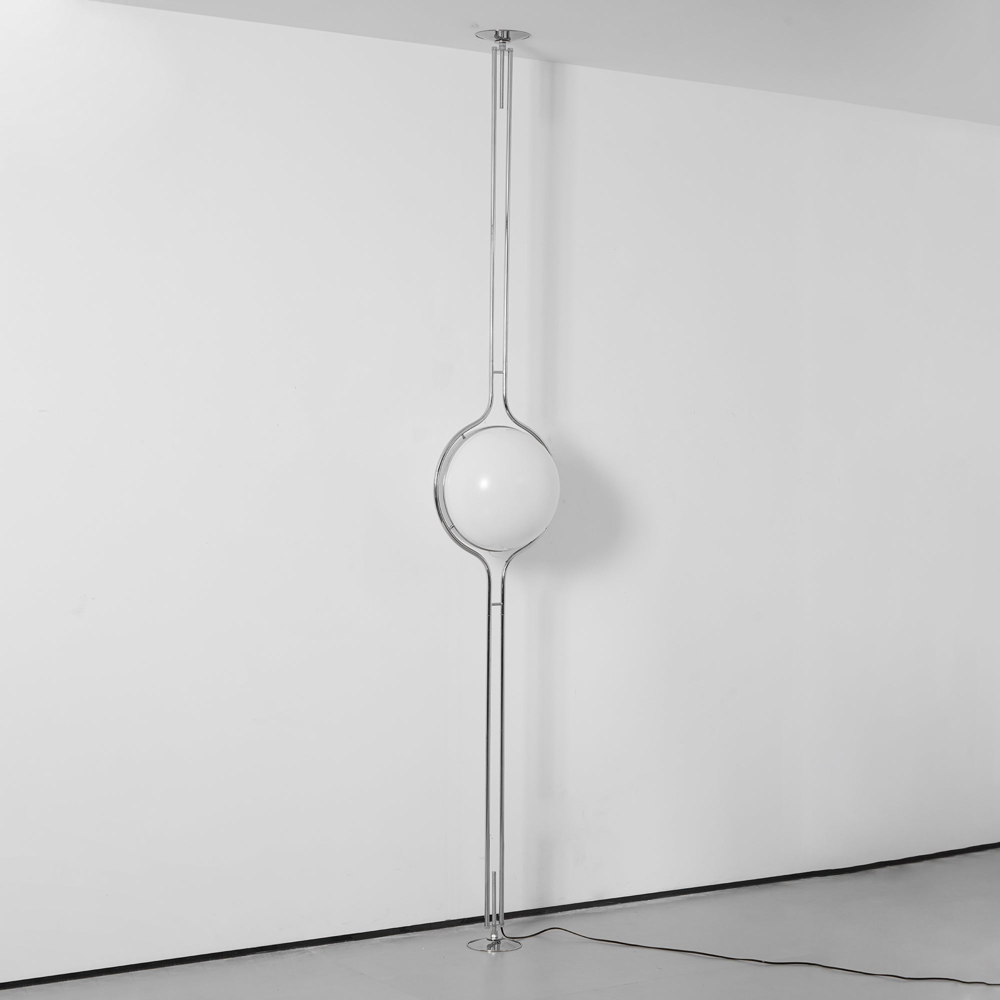 Garrault-Delord Dual Position Lamp, Ceiling Or Floor Stand, Contemporary Frame