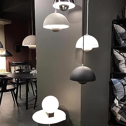 Nordycka lampa wisząca w kształcie kopuły - minimalistyczna półokrągła oprawa sufitowa