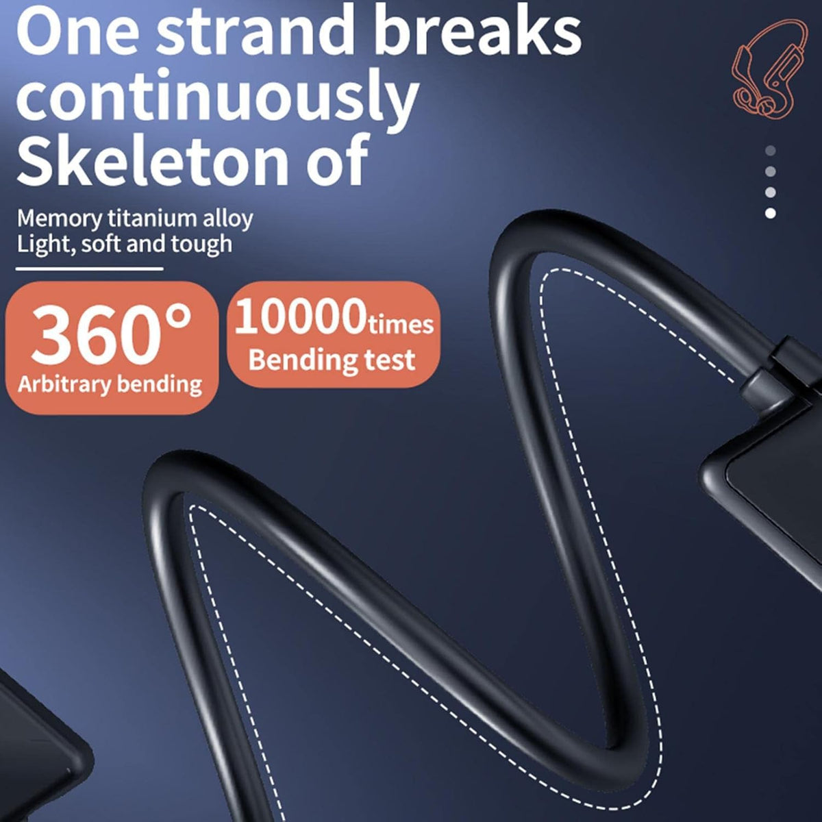 Cuffie wireless a conduzione ossea open ear con vestibilità sportiva sicura