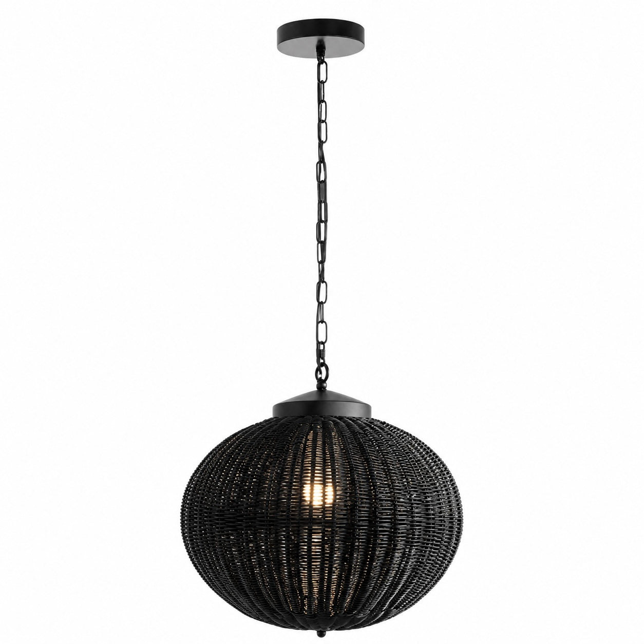 Waterproof Retro Pendant Light Adjustable Hanging Rattan Outdoor LED Warm White 4W | ribuella