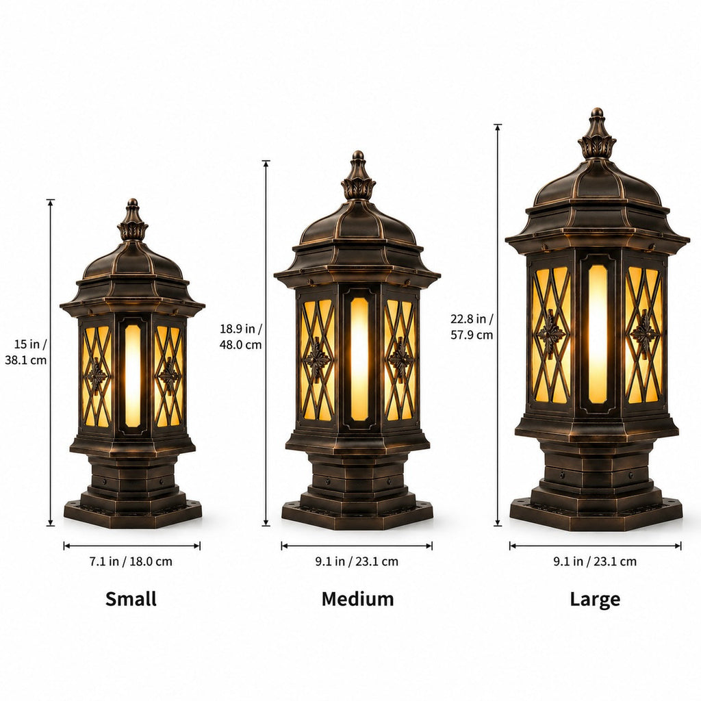 Modern Outdoor Pillar Light Wall Mounted Aluminum E27 Socket with Frosted Glass Shade | ribuella