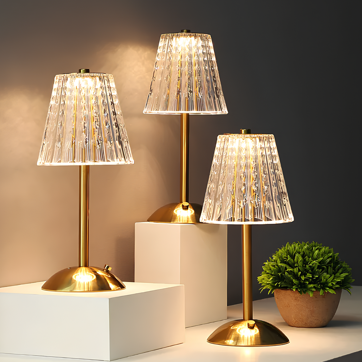Radiance érintős lámpa vezeték nélküli, modern hangulatvilágítással