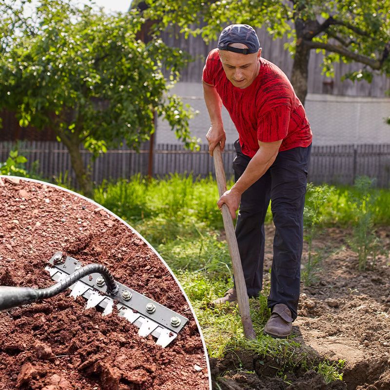 TerraEdge Carbon Steel Weed Rake | Effortless Power That Protects and Revives Your Garden | ribuella