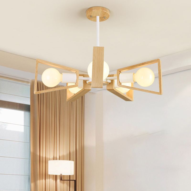 Timber Sputnik Pendant Light Fixture | ribuella