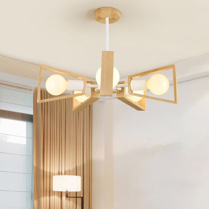 Timber Sputnik Pendant Light Fixture | ribuella