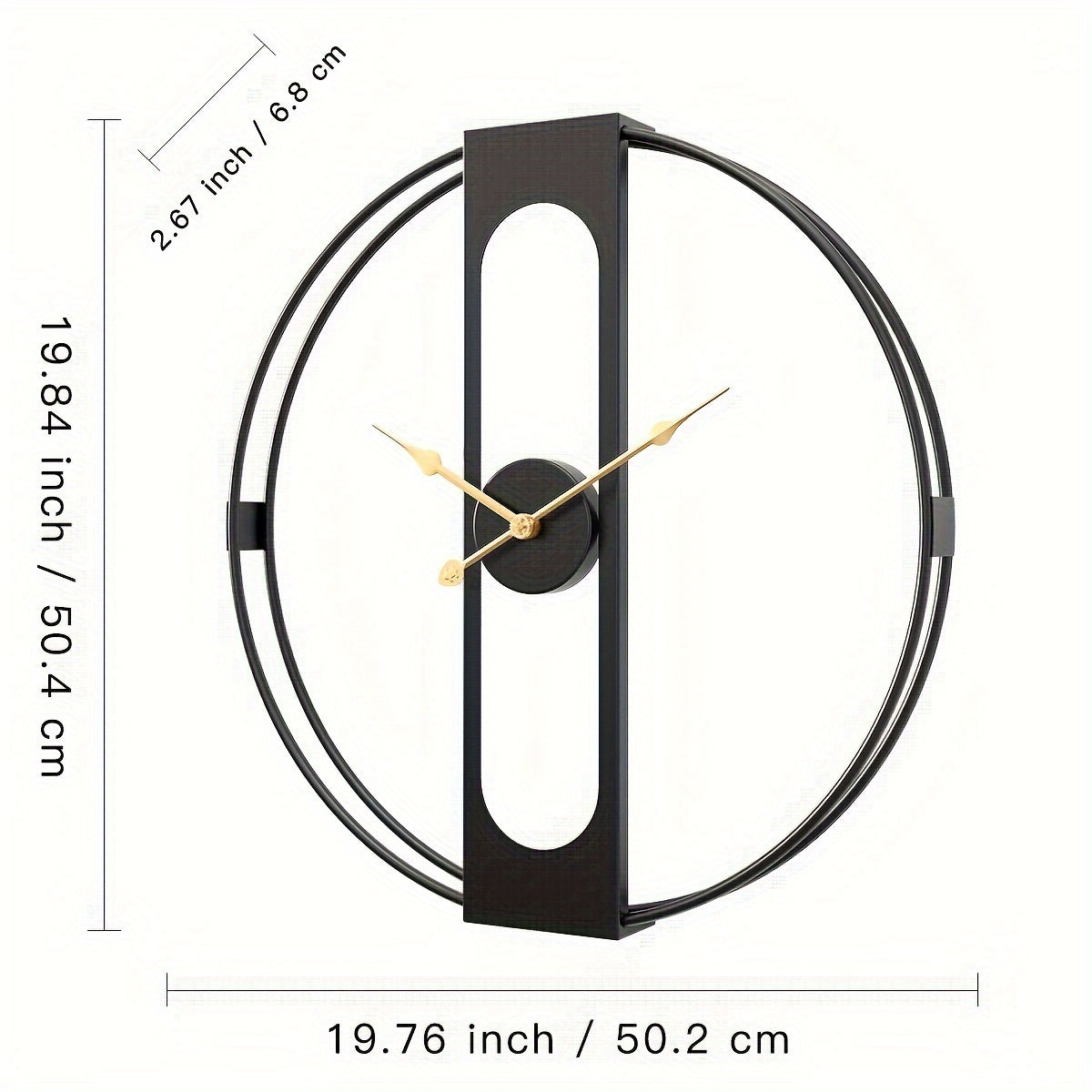Timeless Elegance – 50CM Contemporary Metal Wall Clock | ribuella