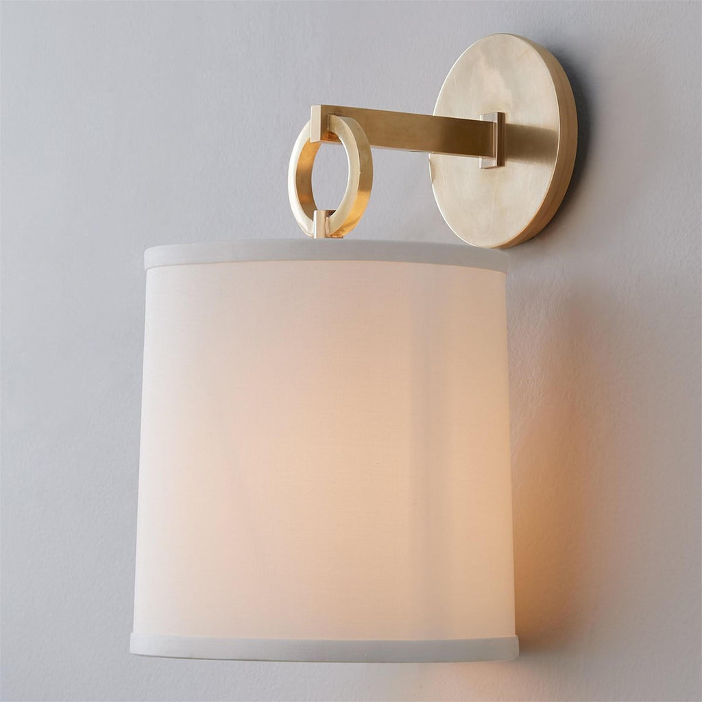 Full Circle Wall Sconce, Sculptural Ring Shade, Soft Ambient Lighting