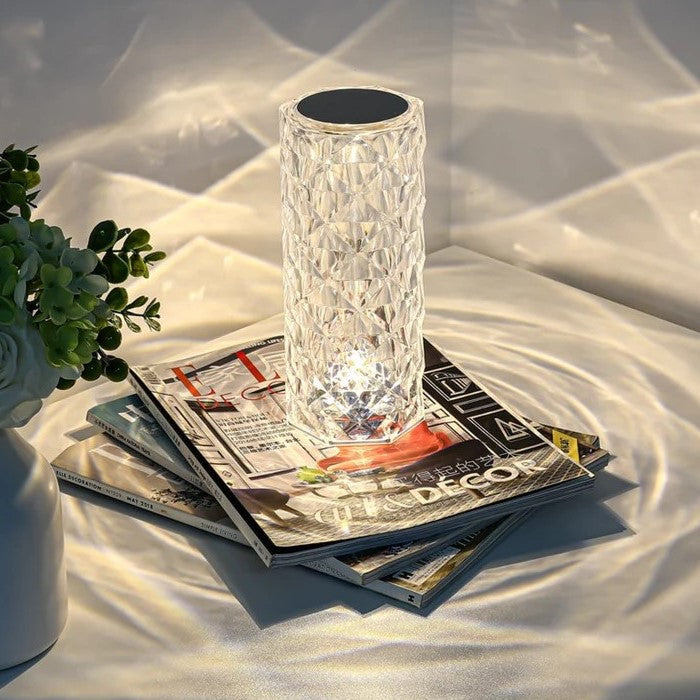 SparklingGlow - LED-kristallen aanraaklamp met afstandsbediening en 16 kleuren | ribuella
