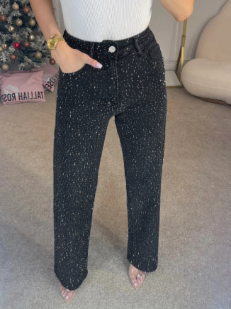 Jeans Droit Scintillant