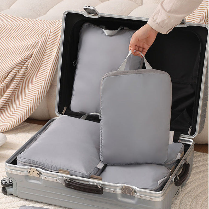 Set di 6 cubi da viaggio a compressione impilabili, organizzatori per valigia