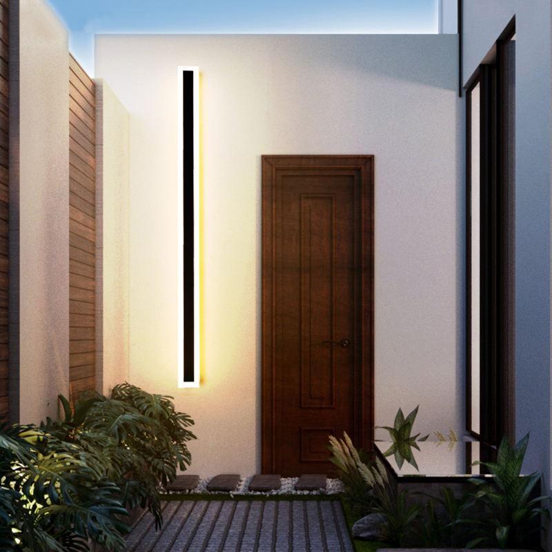 Vynn Linear Outdoor Wall Lamp, Matte Black Garden Light