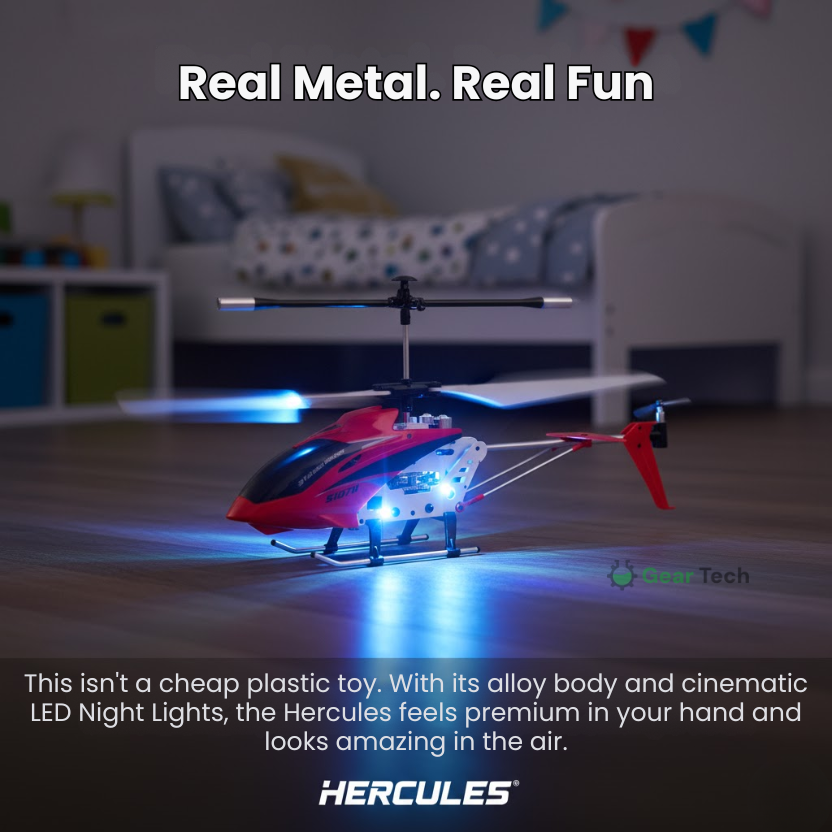 Helicóptero teledirigido duradero - Luces LED, resistente a los golpes y vuelo estacionario estable