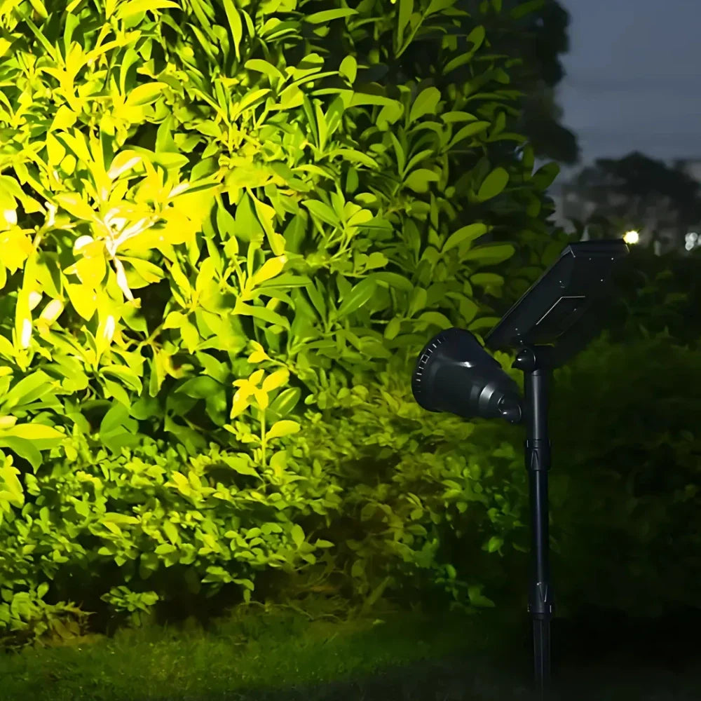 Weather Resistant Solar LED Floodlight Adjustable Garden Spotlight
