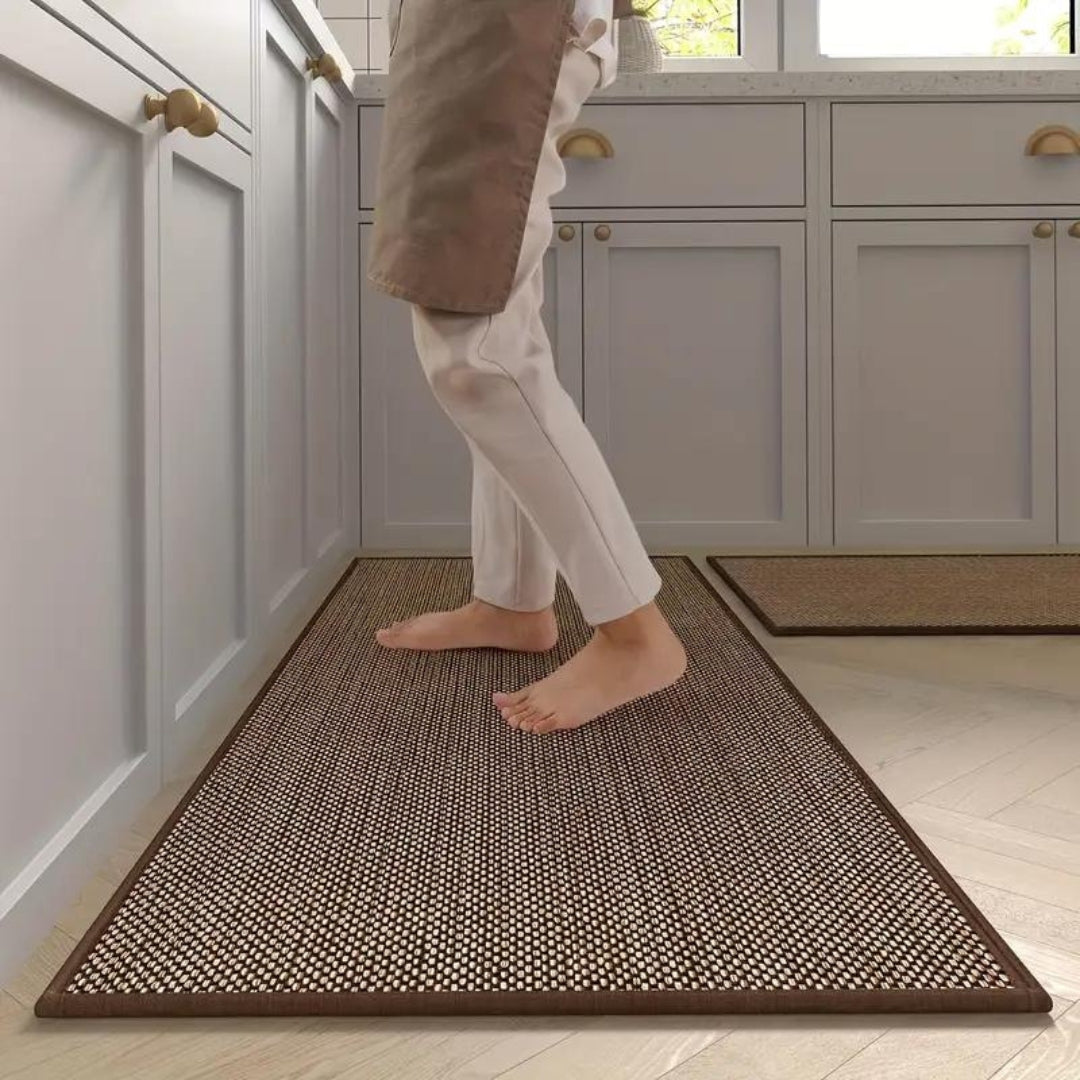 Cushioned Kitchen Floor Mat Durable Base Elegant Design Reliable Support