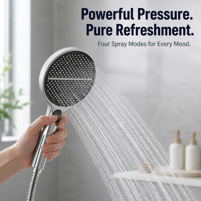 TempestaPure High-Pressure Handheld Shower Head | Ignite Your Senses with a Powerfully Revitalizing Shower Every Time | ribuella