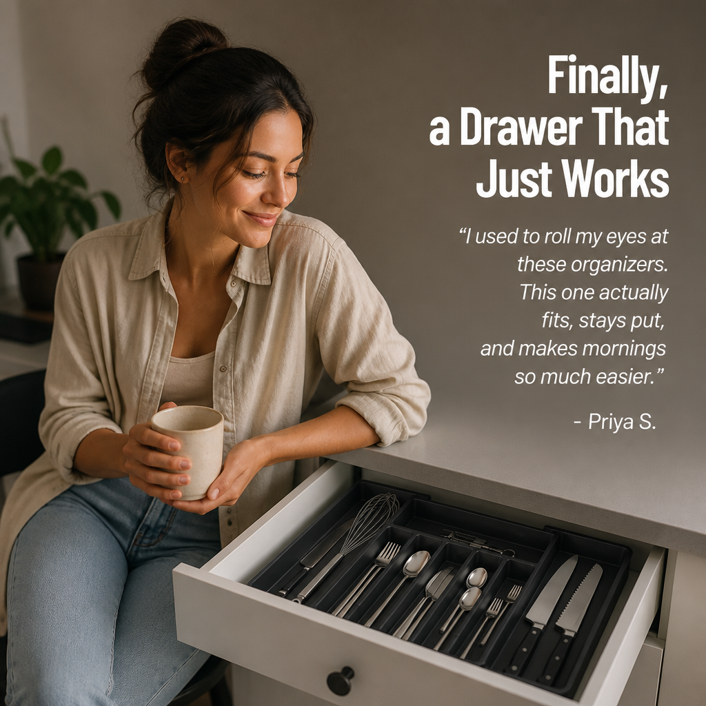 ShiftNest Adjustable Organizer | Finally Enjoy a Perfectly Neat Drawer That Brings You Daily Calm | ribuella