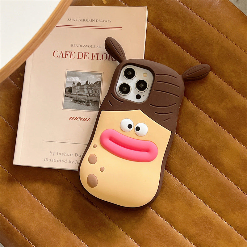 Playful Frog Cartoon Phone Case – 3D Cute Kawaii Cover