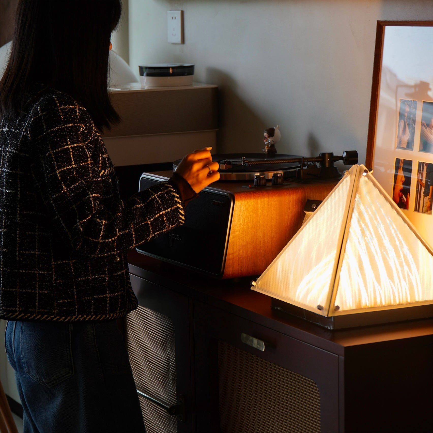 Fragment Table Lamp Modern Triangle Geometry Integrated Led Lighting