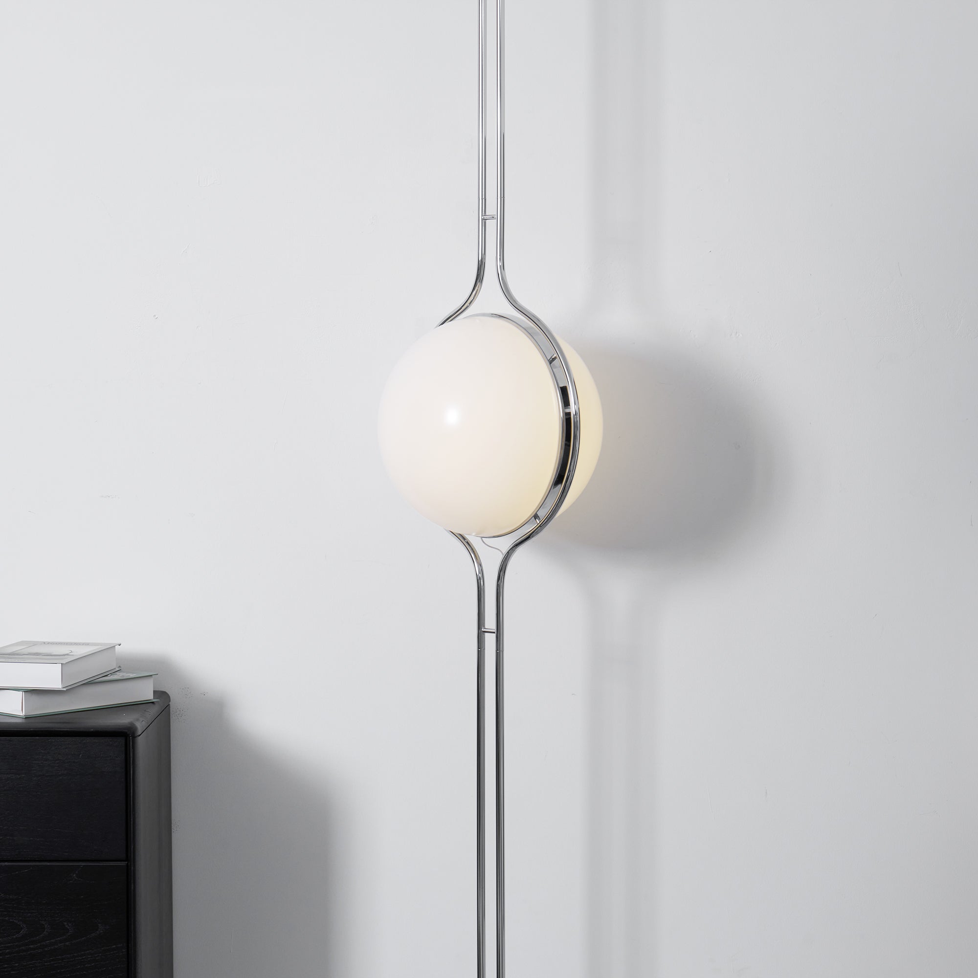 Garrault-Delord Dual Position Lamp, Ceiling Or Floor Stand, Contemporary Frame