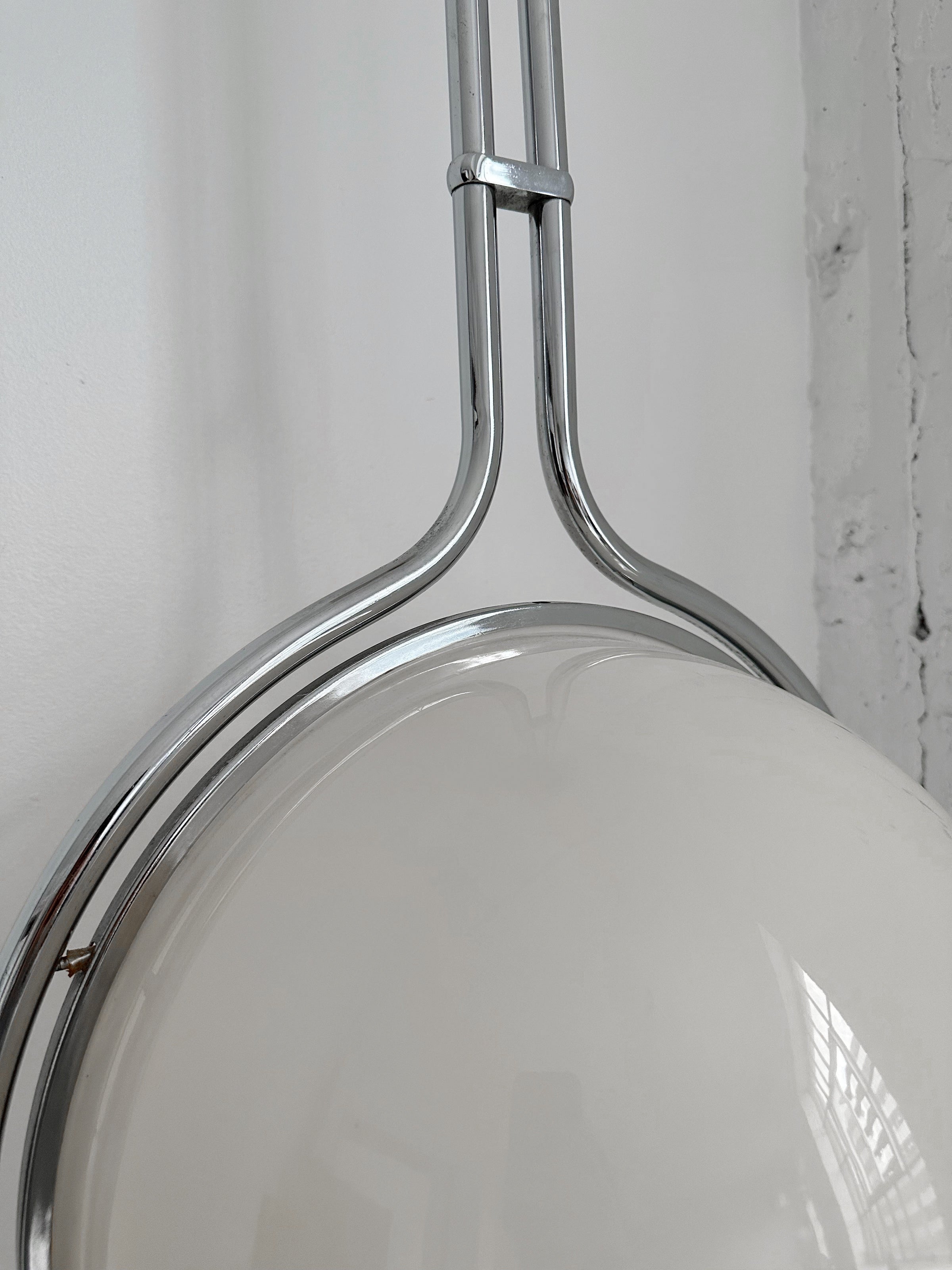 Garrault-Delord Dual Position Lamp, Ceiling Or Floor Stand, Contemporary Frame