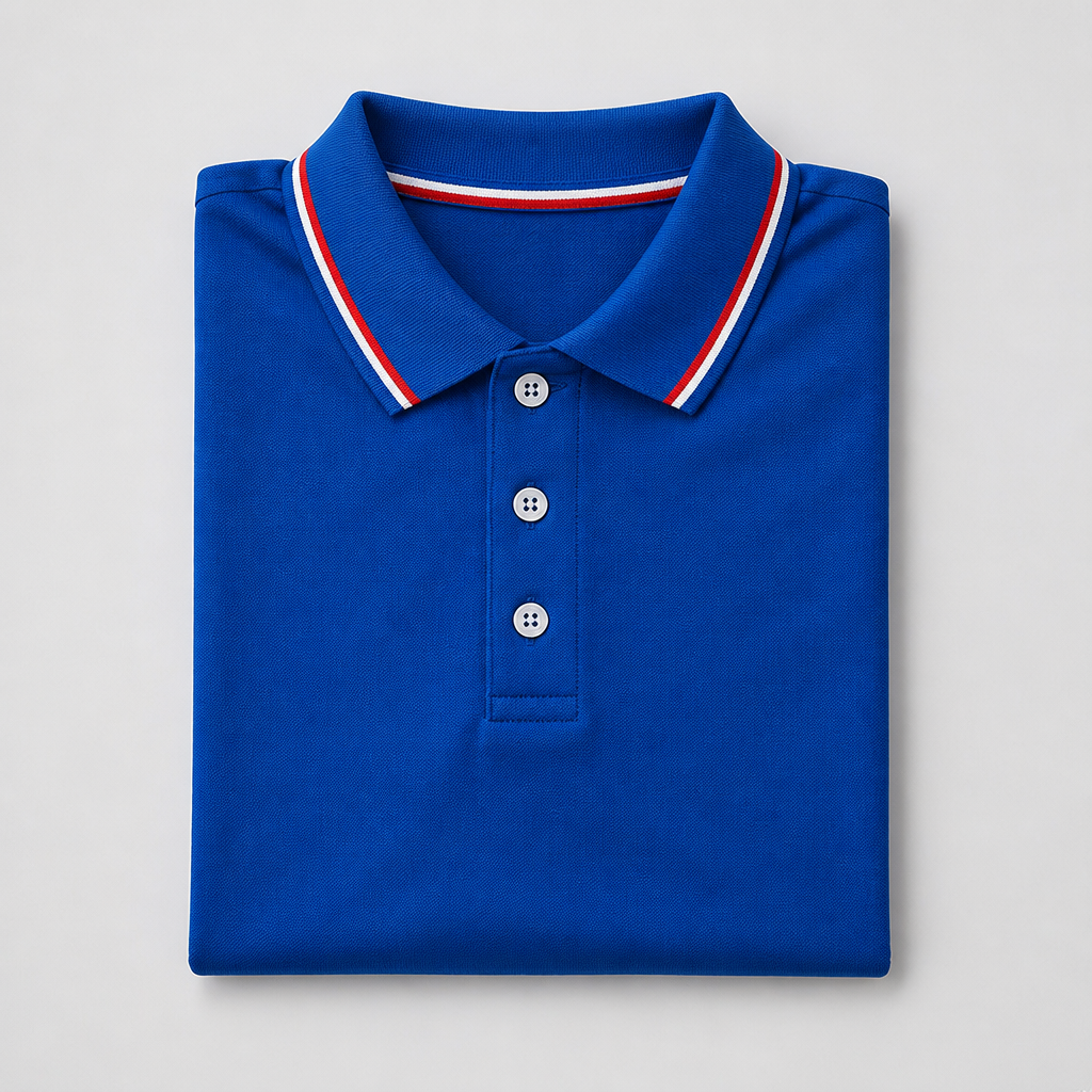 ValorCore – Classic Polo Shirt Set with Signature Striped Collar, Wrinkle-Free | ribuella