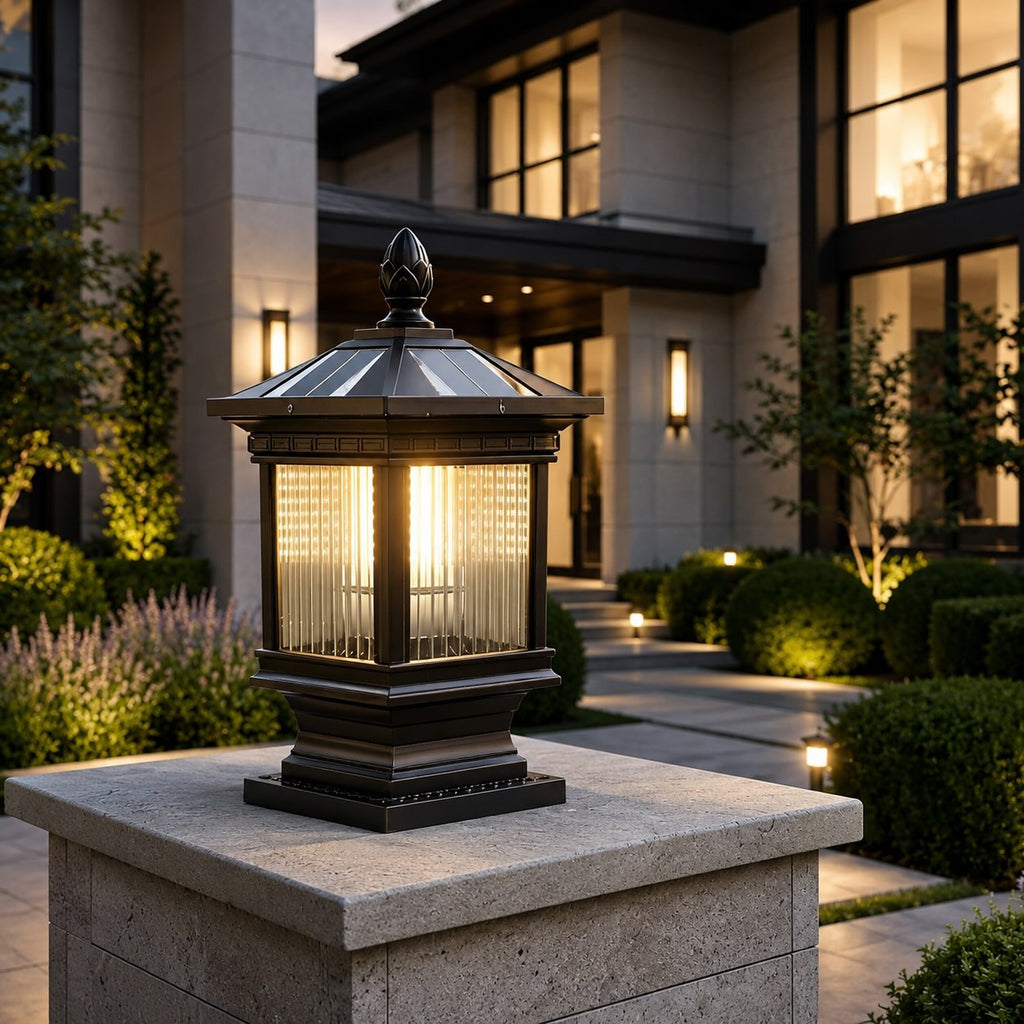 Modern Solar Garden Light Wall Mounted Die-Cast Aluminum Adjustable Dimmable LED Waterproof | ribuella