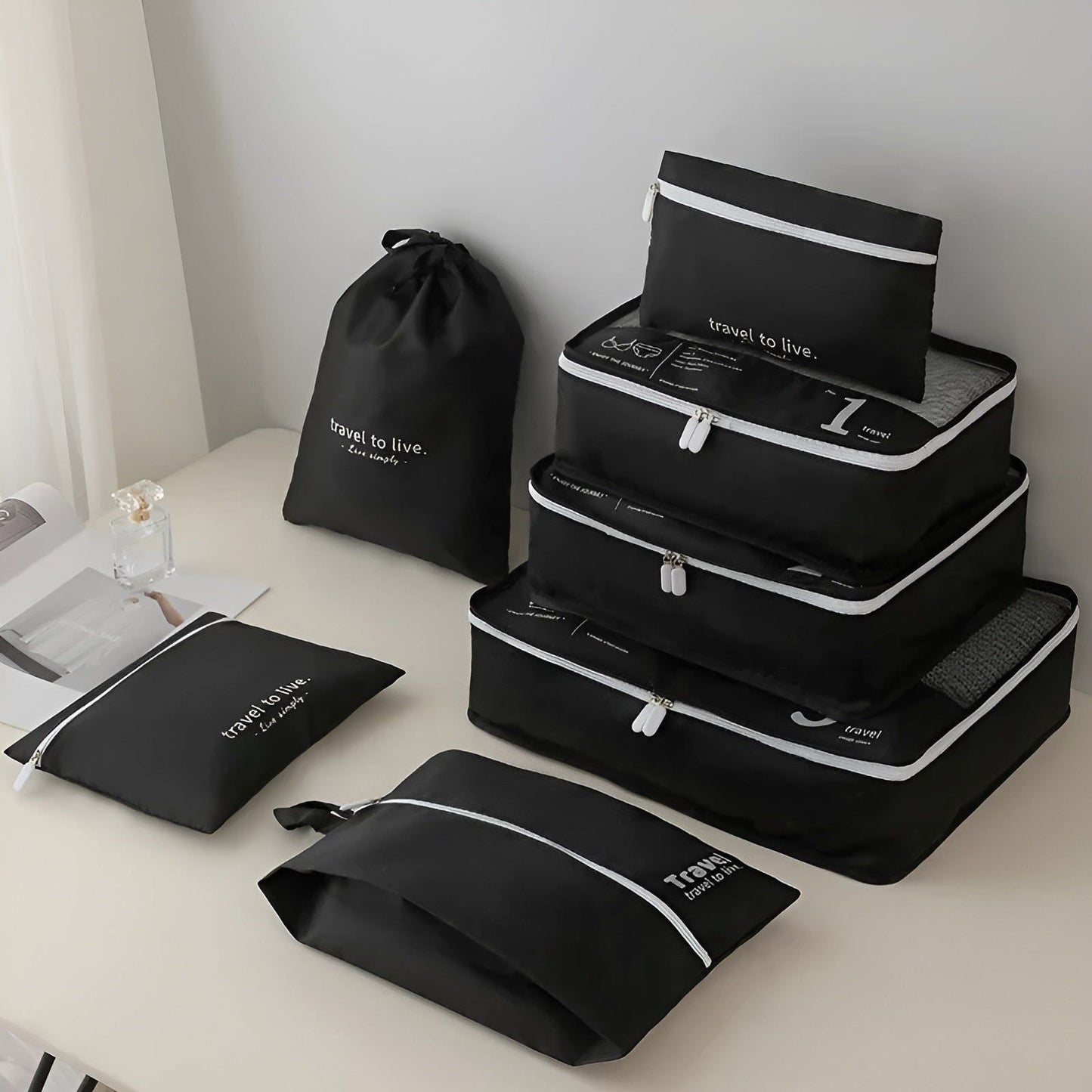 Ultimate 7-Piece Packing Organizer Set for Stress-Free Travel | ribuella
