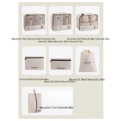 Ultimate 7-Piece Packing Organizer Set for Stress-Free Travel | ribuella