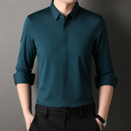 Vantori – Wrinkle-Resistant Slim-Fit 4-Way Stretch Dress Shirt | ribuella