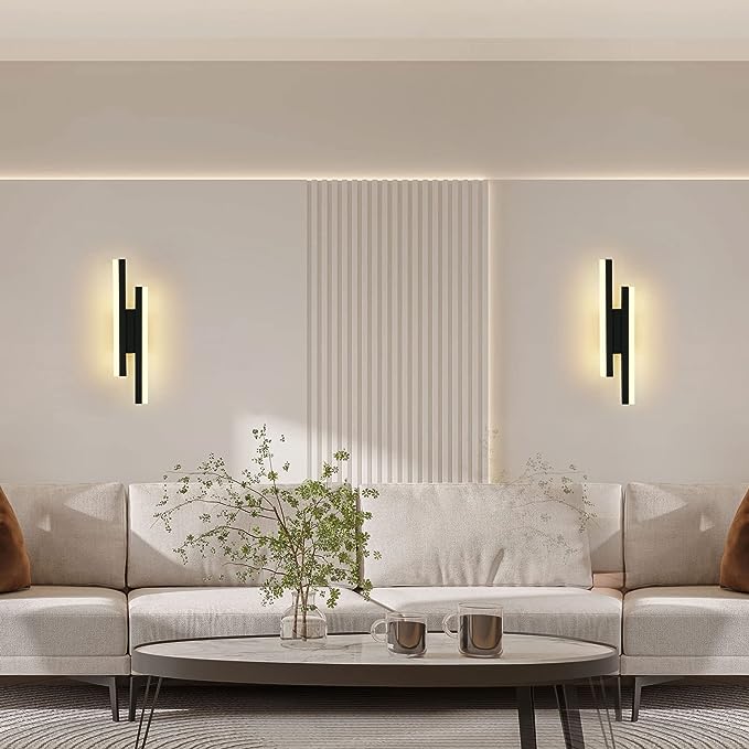 Modern csíkos mintájú LED fali lámpa – energiatakarékos világítás