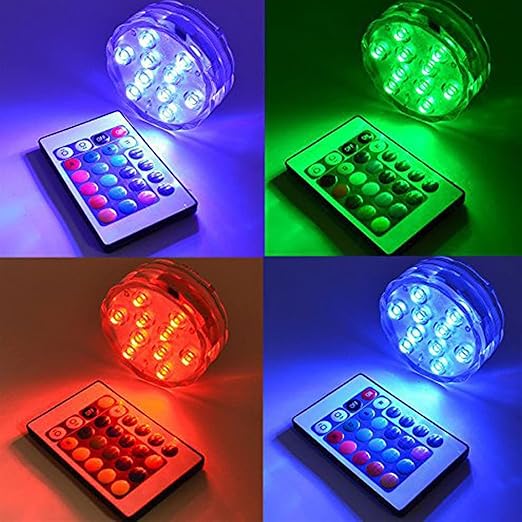 Wodoodporne lampki basenowe sterowane pilotem – 13 diod LED | ribuella