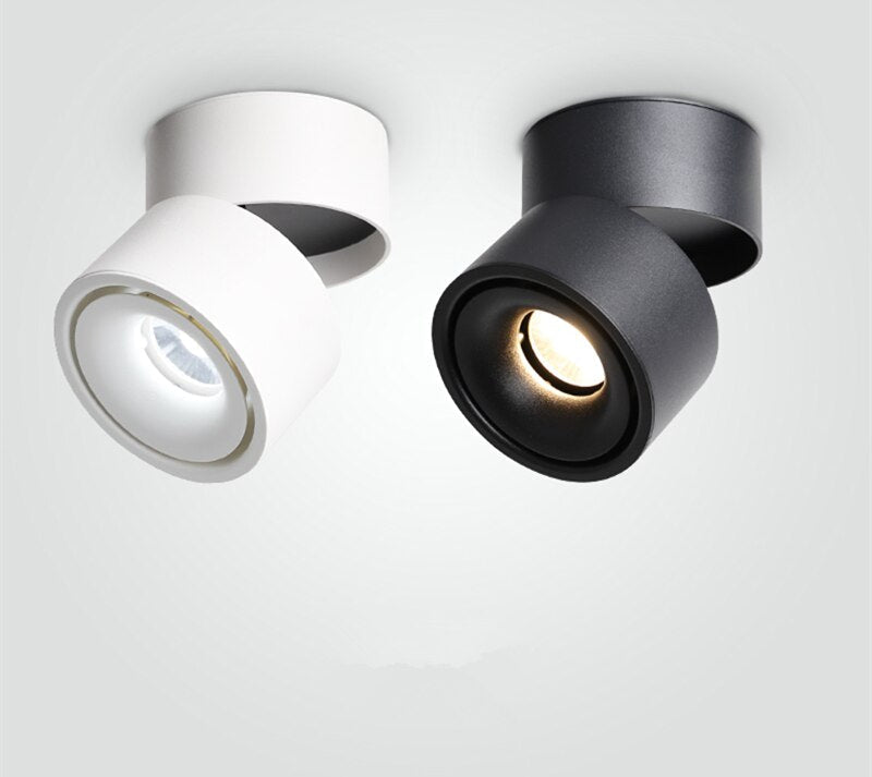 Foco LED giratorio de techo – Giro de 350°, luz blanca cálida | ribuella