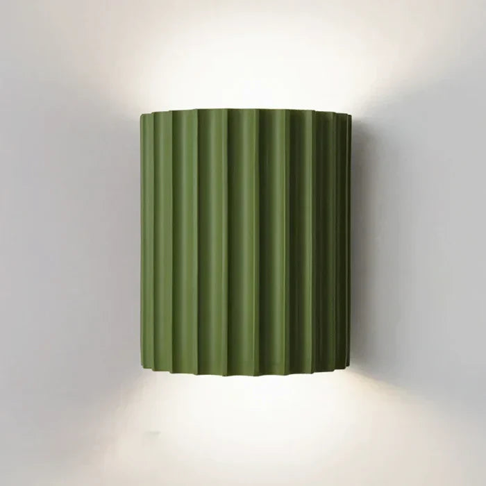 Resin Wall Light with Ribbed Shade – Modern Interior Styling | ribuella