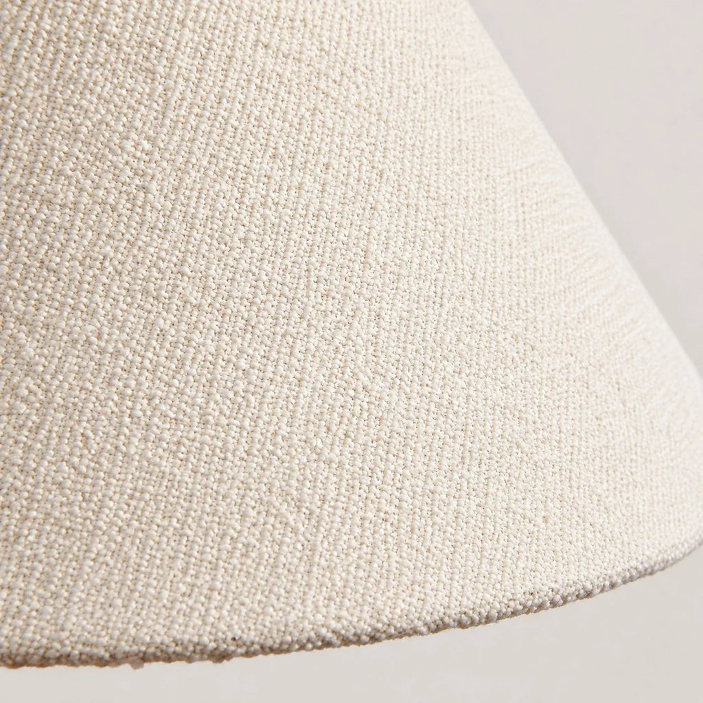 French Vintage Cream Fabric Pendant Light - Woven Texture Ceiling Shade