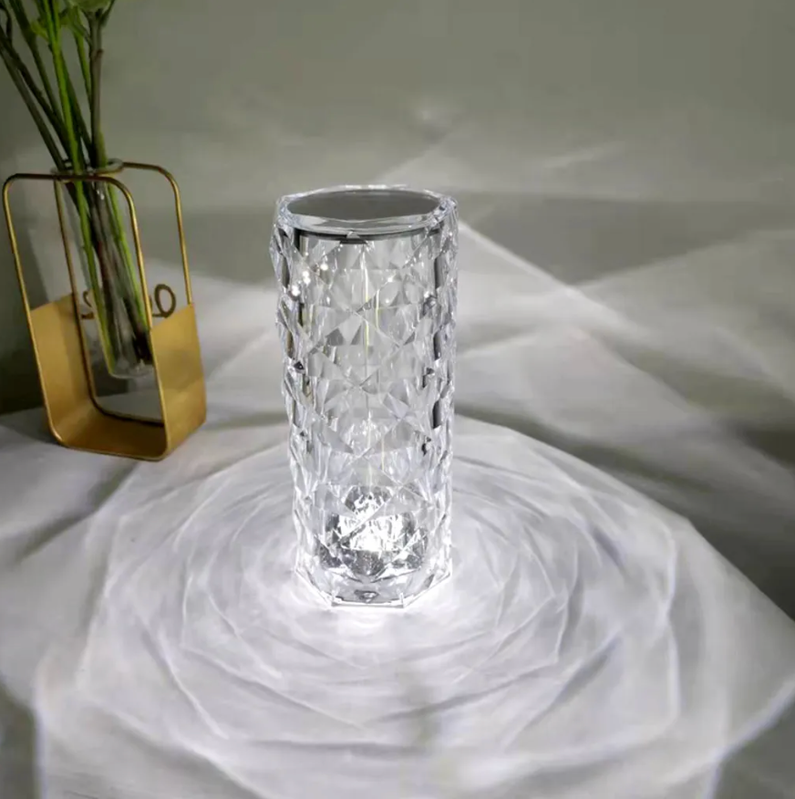 SparklingGlow - LED-kristallen aanraaklamp met afstandsbediening en 16 kleuren | ribuella