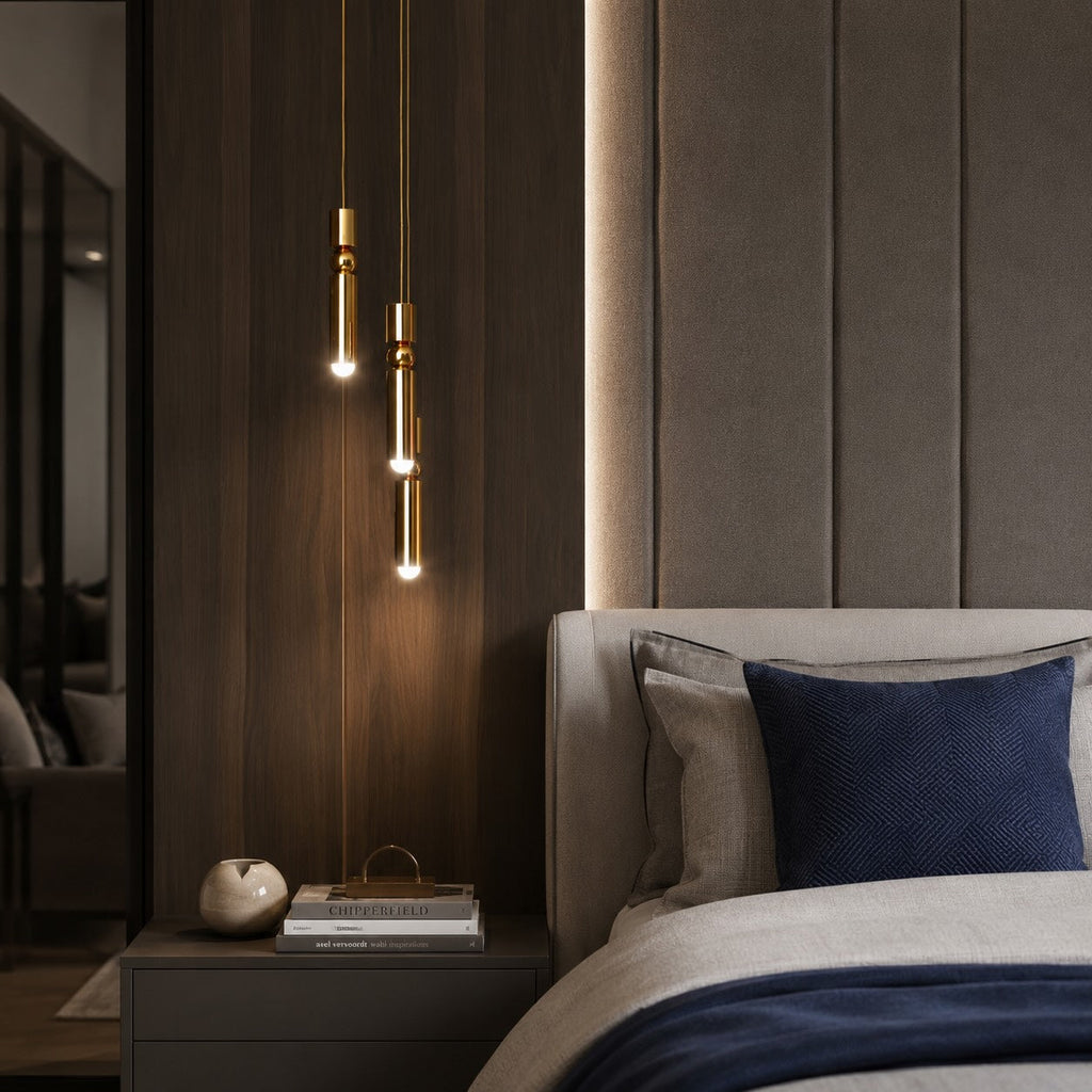 Moderní černé závěsné svítidlo s nastavitelným stmívatelným LED světlem a geometrickým kovovým designem | ribuella