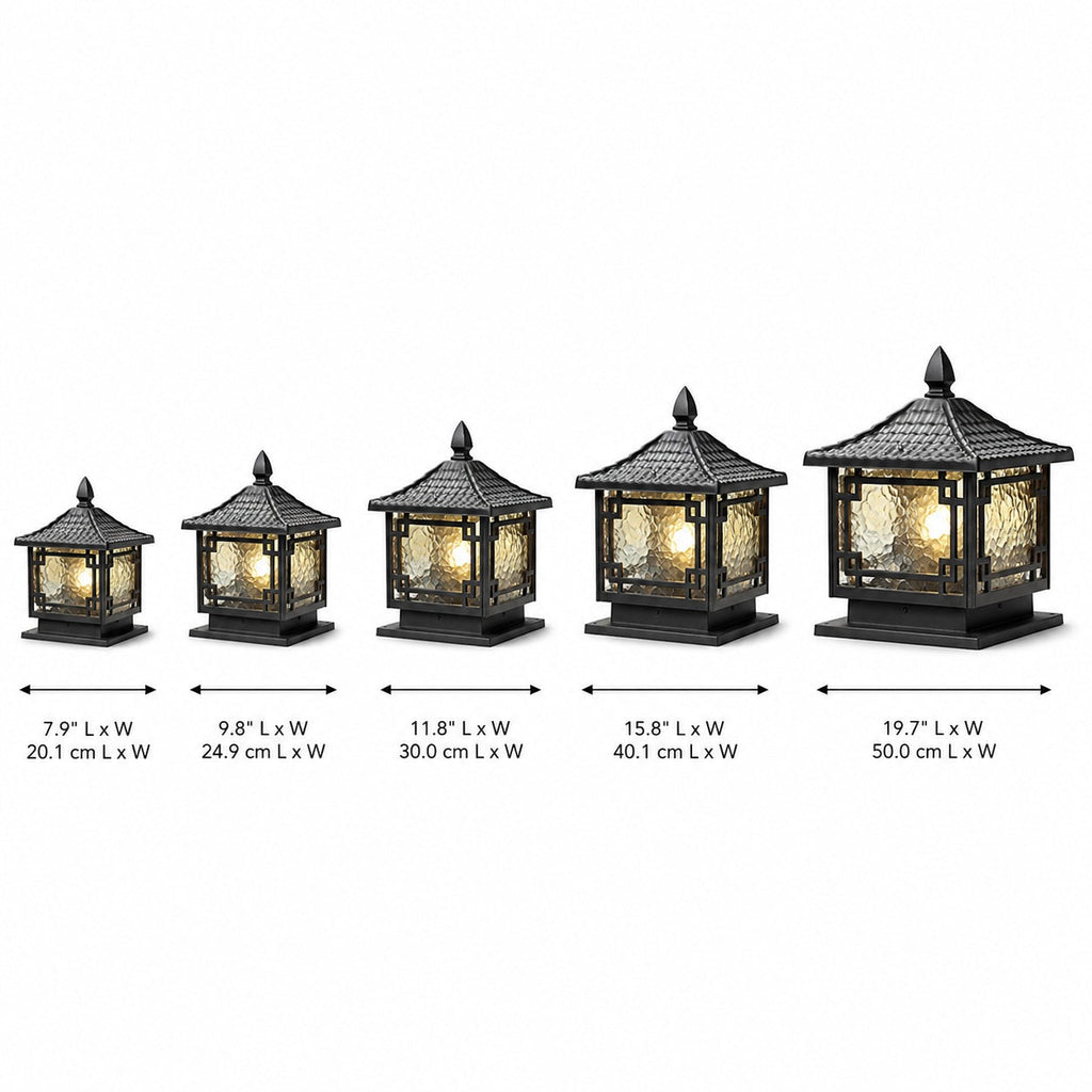 Solar Garden Lights European Style Outdoor Pillar Light Waterproof Aluminum Adjustable IP54 | ribuella