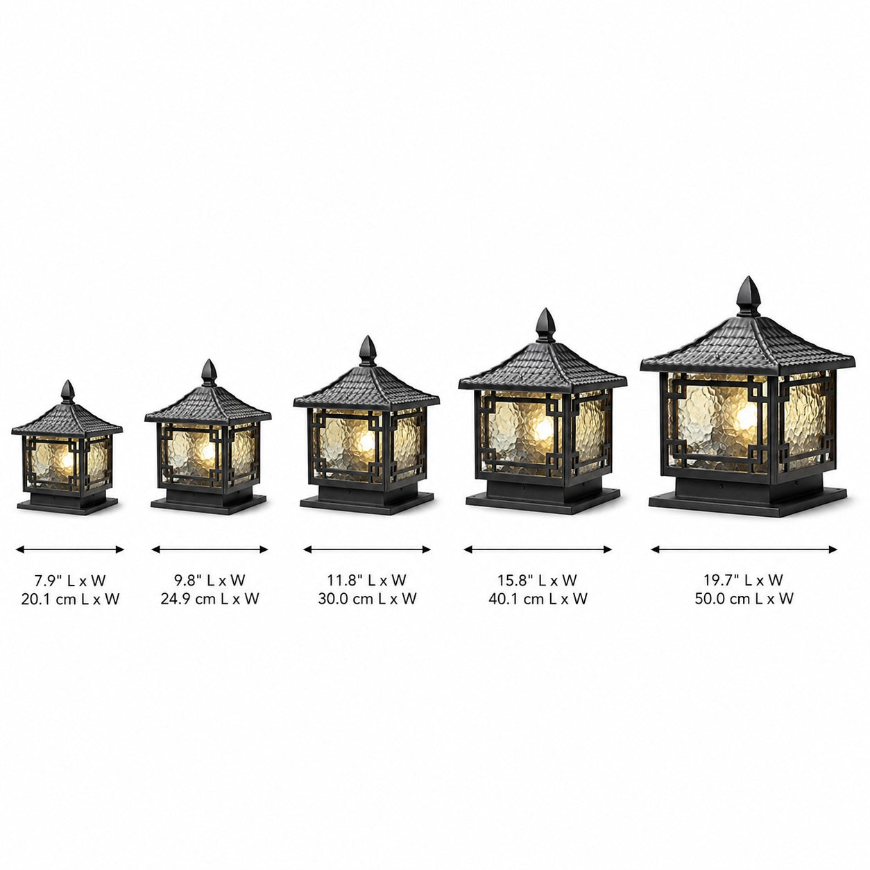 Solar Garden Lights European Style Outdoor Pillar Light Waterproof Aluminum Adjustable IP54 | ribuella