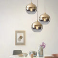 BlossomGlow rozenhanglamp met helder glazen kap en ombré-afwerking