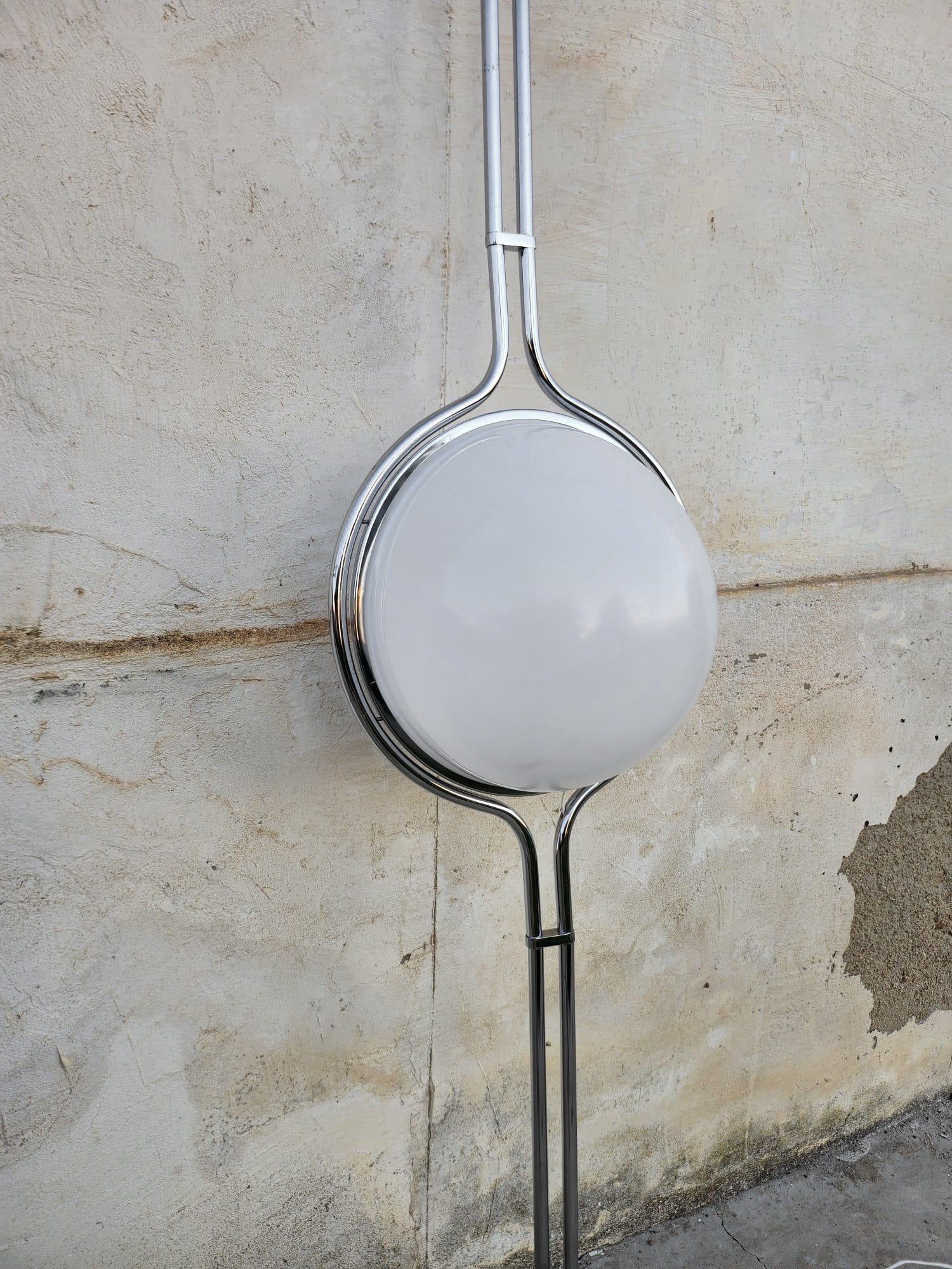 Garrault-Delord Dual Position Lamp, Ceiling Or Floor Stand, Contemporary Frame