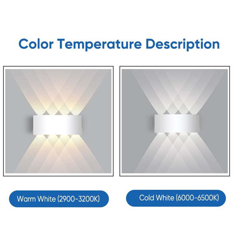 Tronix Rectangular Metal Outdoor Wall Lamp, Black White Water-Wave