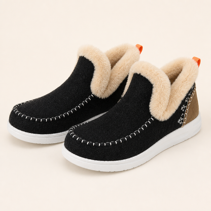 StrideEase – Warm Faux Fur-Lined Slip-On Winter Boots | ribuella
