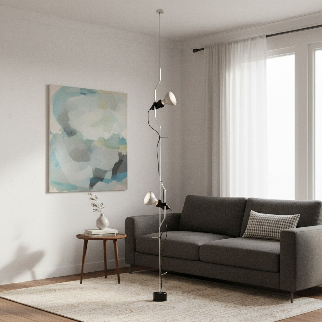 Fluxo N37 Minimalist Linear Ceiling Lamp Height Adjustable Multi Head Direct Illumination