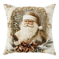 Housse de coussin de fête vintage élégante, motif arbre et nœud