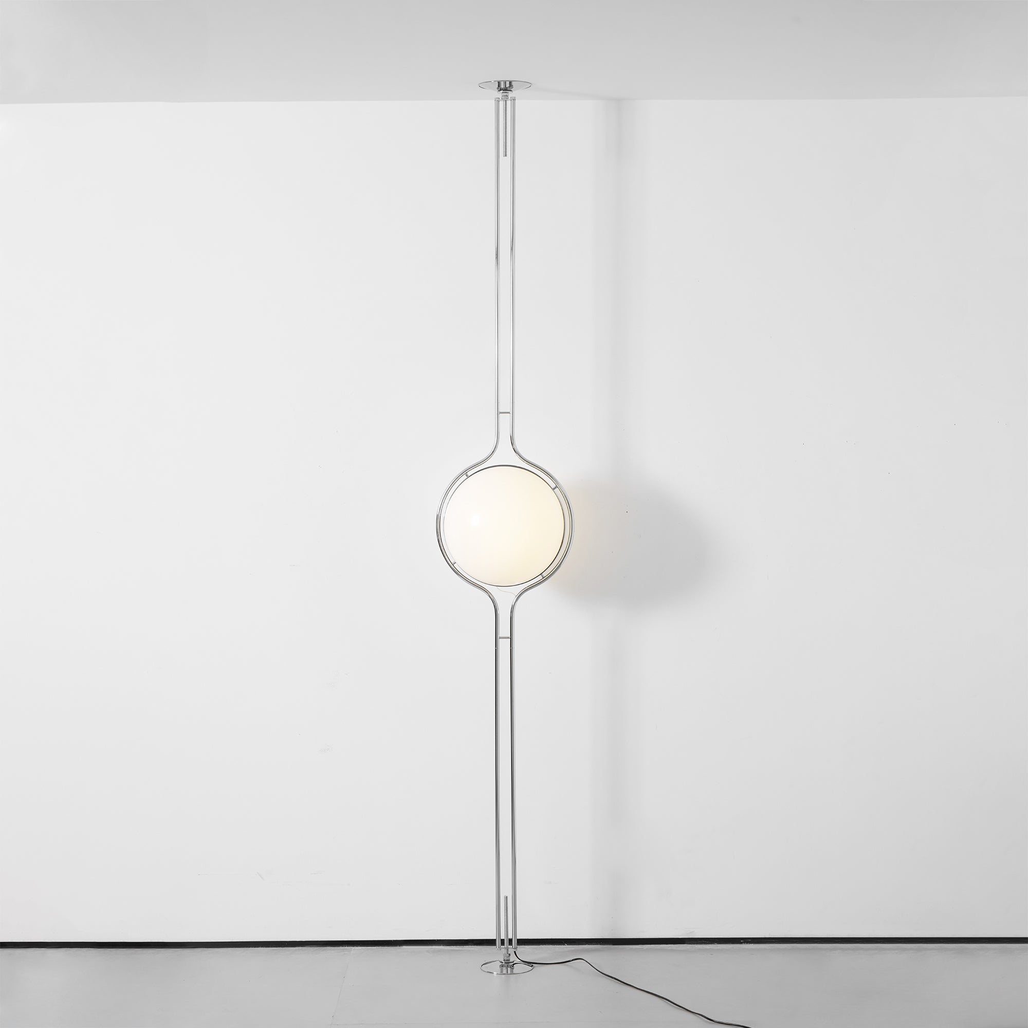 Garrault-Delord Dual Position Lamp, Ceiling Or Floor Stand, Contemporary Frame