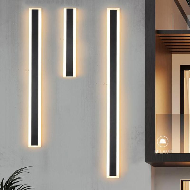 Vynn Linear Outdoor Wall Lamp, Matte Black Garden Light