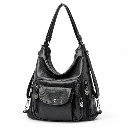Supple Leather Convertible Tote Bag (Magnetic Closure) | ribuella